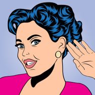 pop art retro woman in comics style N10