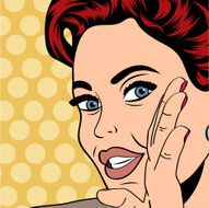 pop art retro woman in comics style N11