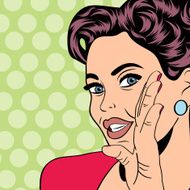 pop art retro woman in comics style N12