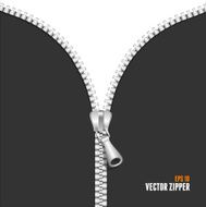 Vector realistic metallic zipper and space N2