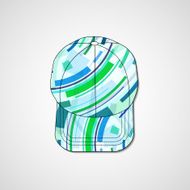 Abstract illustration on peaked cap N159