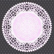 Background with ornamental round lace pattern