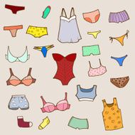 Vector set with panties lingerie and underwear N2