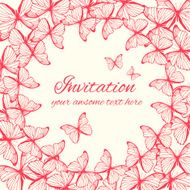 Decorative background with butterflies and place for text N6