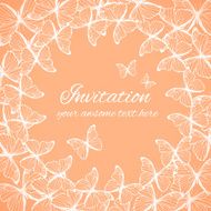 Decorative background with butterflies and place for text N7
