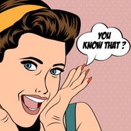 popart retro woman in comics style N9