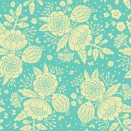Seamless vintage pattern with decorative flowers N4