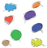 Set of comic style speech bubbles Vector clouds Eps10 N6
