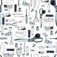 Seamless sewing tools pattern N2