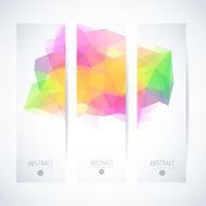 Abstract vector vertical mosaic banners N30