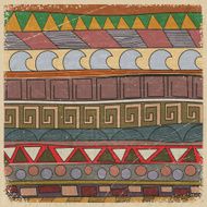 Vector vintage tribal pattern