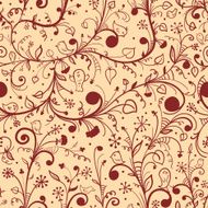 Floral seamless pattern on light background