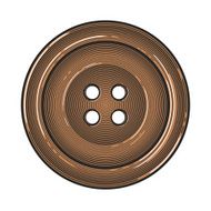 Sewing button in vintage engraving style