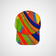 Abstract illustration on peaked cap N160
