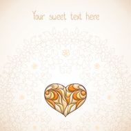 Romantic placecard with heart N3