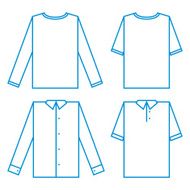 Set of different shirts