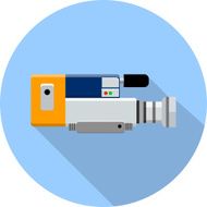 Video camera flat icon