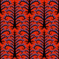 Suzani vector ethnic pattern with Kazakh motifs N11