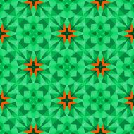 Multicolor geometric pattern in bright green N6
