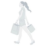 Vector shopping girl N2