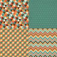 Vintage Geometric Background Pattern Set