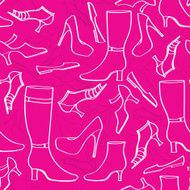 Fashion shoes and boots seamless background