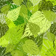 Seamless green leaves background