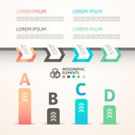 Modern business step origami style options banner N24