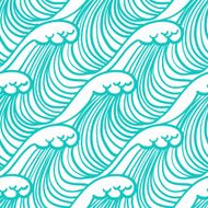 Linear pattern in tropical aqua blue with waves N2