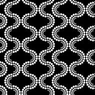 Geometric abstract monochrome seamless pattern with circles