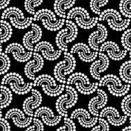 Geometric abstract monochrome seamless pattern with circles N3