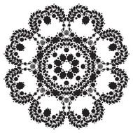Lace ornament round doily geometric flower pattern floral holiday N24