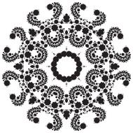 Lace ornament round doily geometric flower pattern floral holiday N25