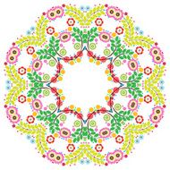 Lace ornament round doily geometric flower pattern floral holiday N27