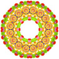 Lace ornament watercolor marble round doily ornamental flower N33