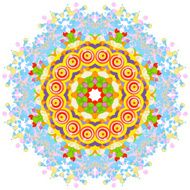 Lace ornament watercolor marble round doily ornamental flower N34