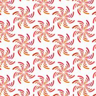 Red propeller abstract pattern on white background