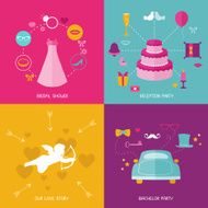 Wedding Party Set - Photobooth Props glasses hats mustaches