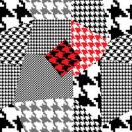 Patchwork with houndstooth ornament