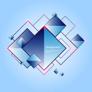 Geometrical vector blue background with