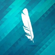 Background with blue feather