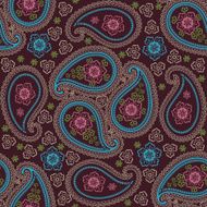 Paisley fabric seamless vector pattern Pastel color Vintage