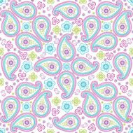 Paisley fabric seamless vector pattern Vector oriental motif
