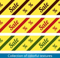 Sale seamless vector texture with percent discount N2