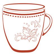 Cup with a pattern pictogram N2