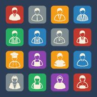 Vector people icons Businessman with pin N2