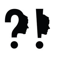 woman head with question mark vector illustration
