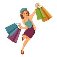 Woman is shopping