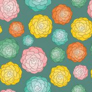 Colorful seamless floral pattern with exotic flowers
