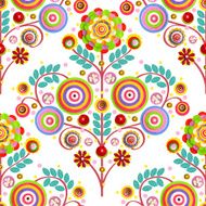 Fashionable modern seamless wallpaper or textile with collection flowers N23